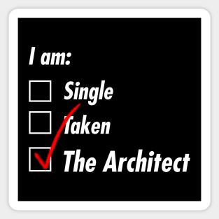 Single Taken Architect Sticker